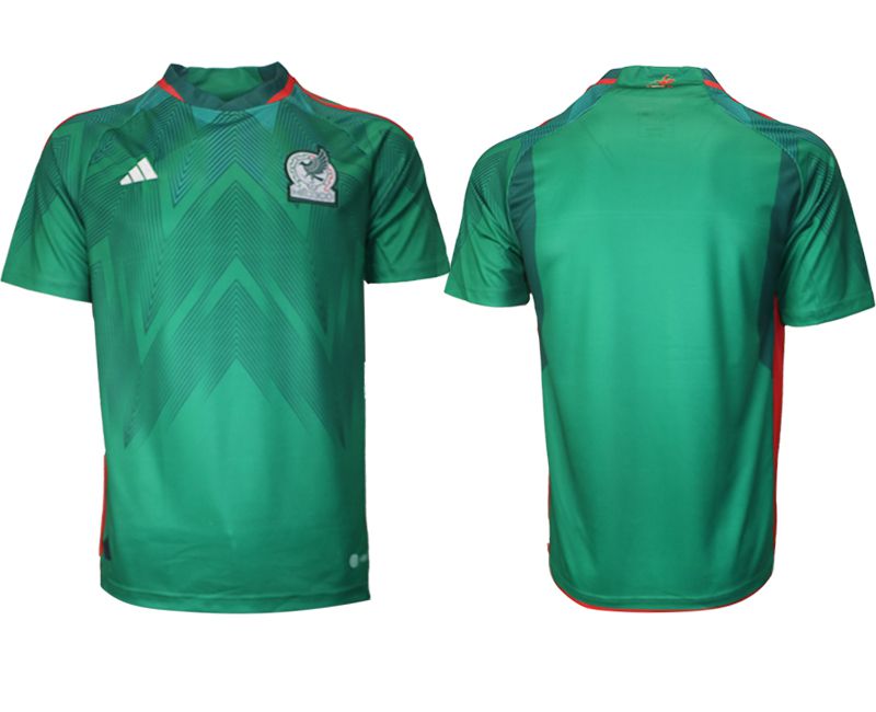 Men 2022 World Cup National Team Mexico home aaa version green blank Soccer Jerseys->->Soccer Country Jersey